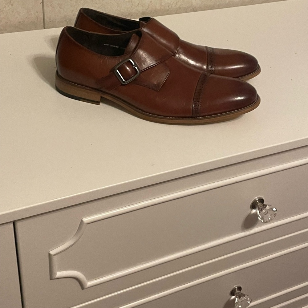 Stacey Adams Men Buckle Brown 10.5